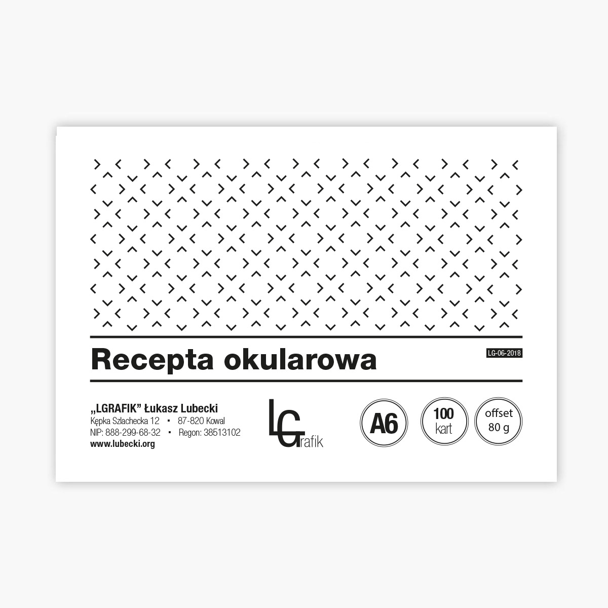 Recepta okularowa A6