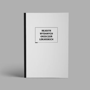 Rejestr wydanych orzeczeń lekarskich - okładka