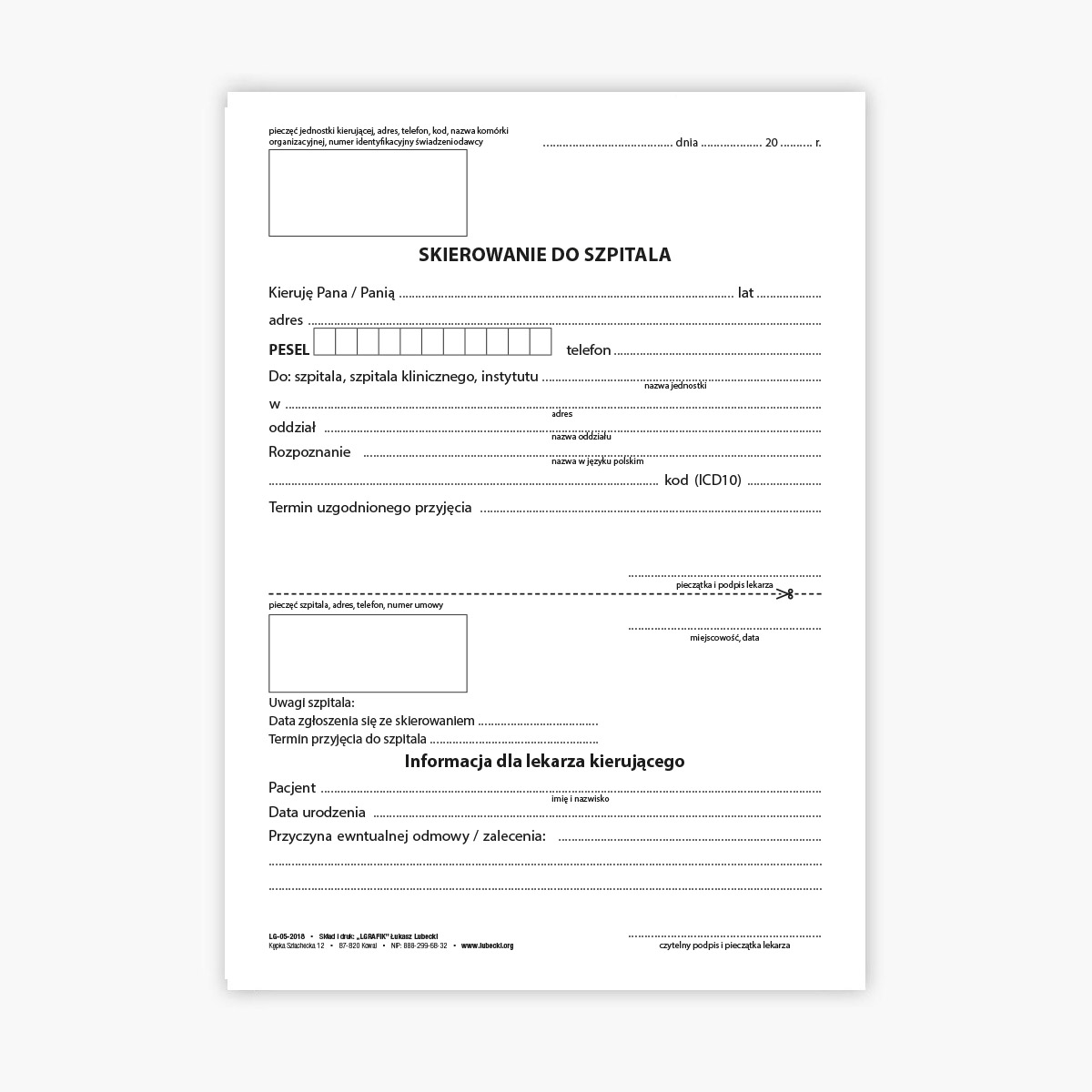 SKIEROWANIE DO SZPITALA