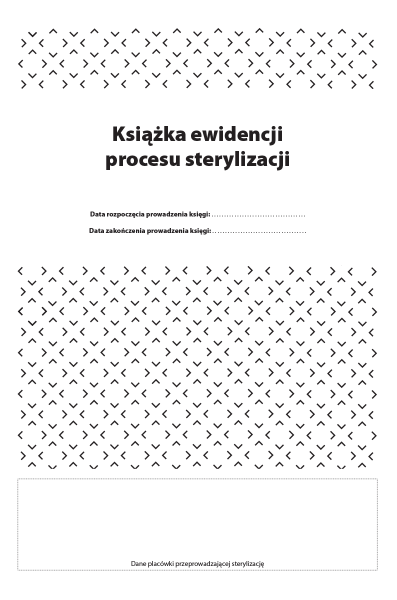 Książka ewidencji procesów sterylizacji A4 - okładka