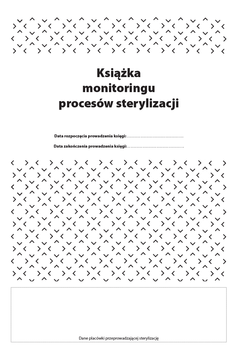 Książka monitoringu procesów sterylizacji - okładka
