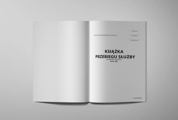 KSIĄŻKA PRZEBIEGU SŁUŻBY - OCHRONA OBIEKTU - Pu/A-108 - obrazek 2